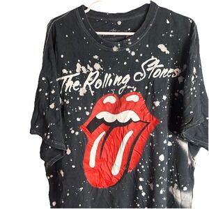 The Rolling Stones Black and Red Short Sleeve Tee